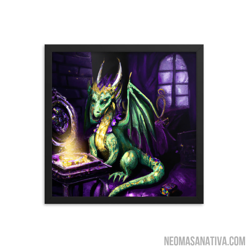 Apprentice Green Dragon's First Hoard Framed Photo Paper Poster