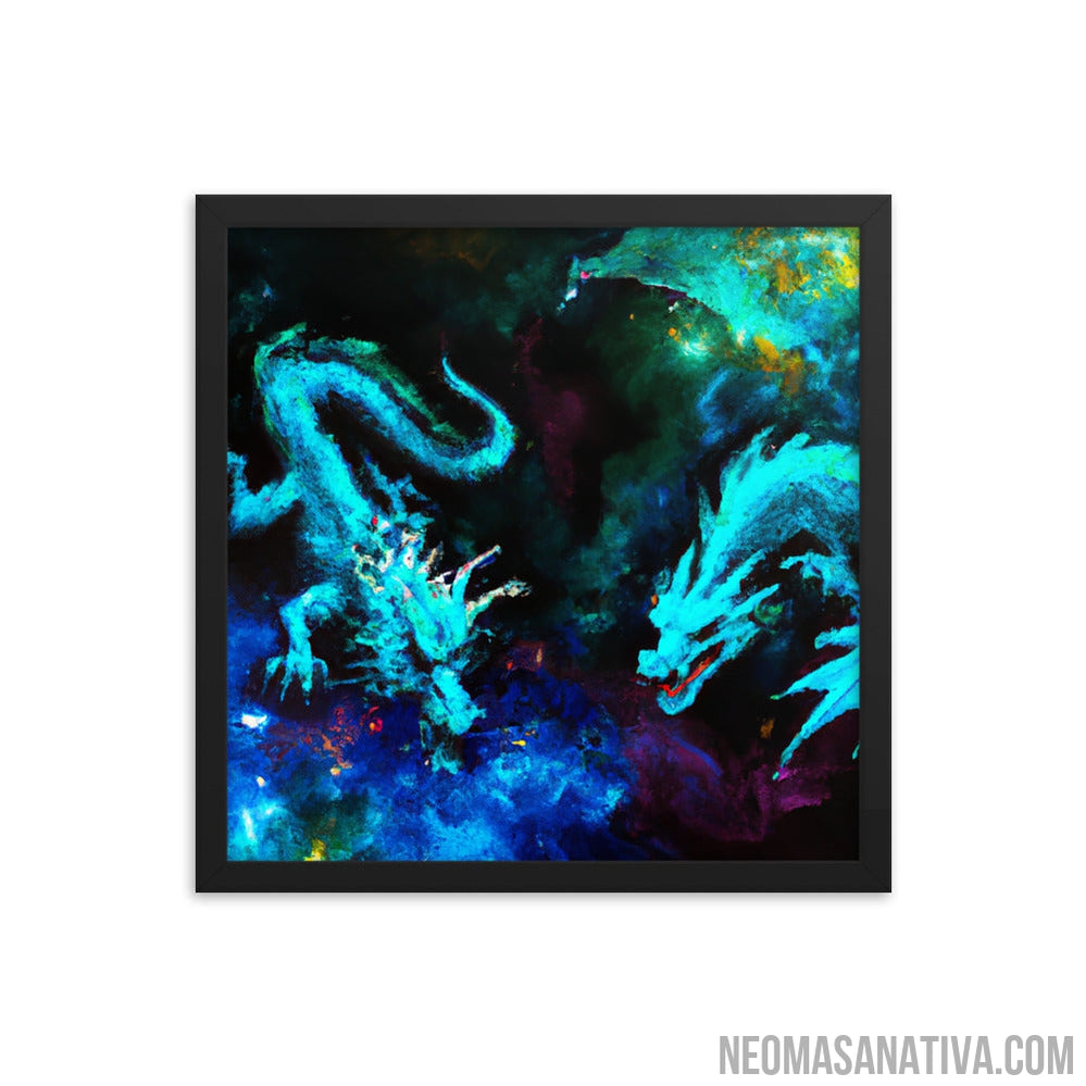 Celestial Dragons in the Fog Framed Photo Paper Poster