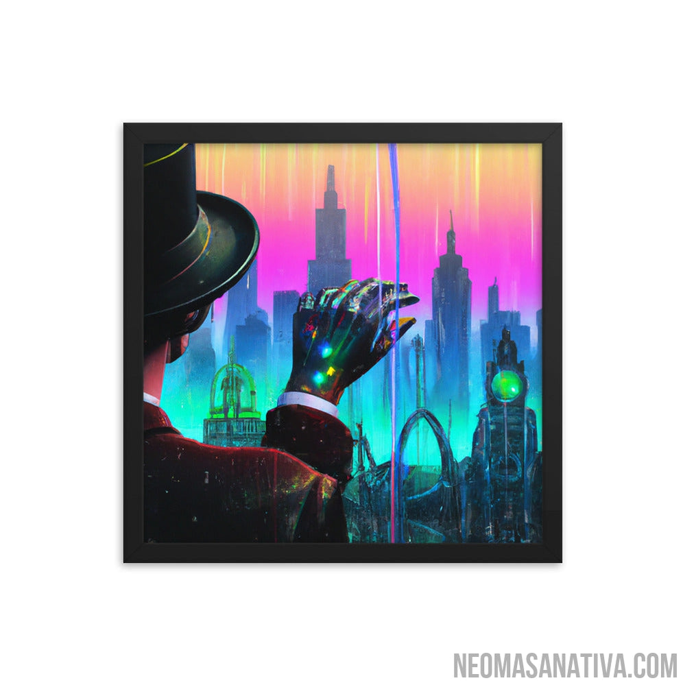 New Age Cyber Dream Hand Framed Photo Paper Poster