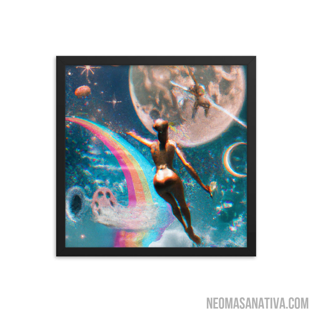 Celestial Rainbow Pool Framed Photo Paper Posterr