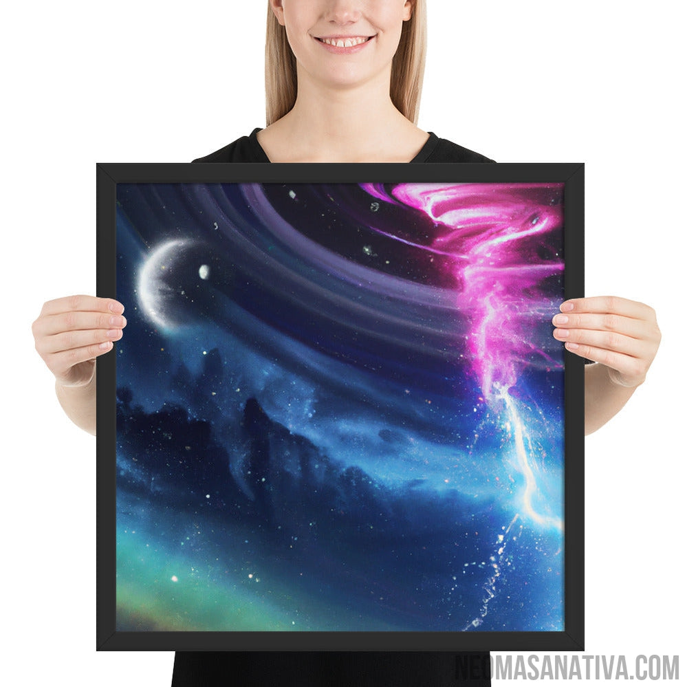 Cosmic Storm Framed Photo Paper Poster