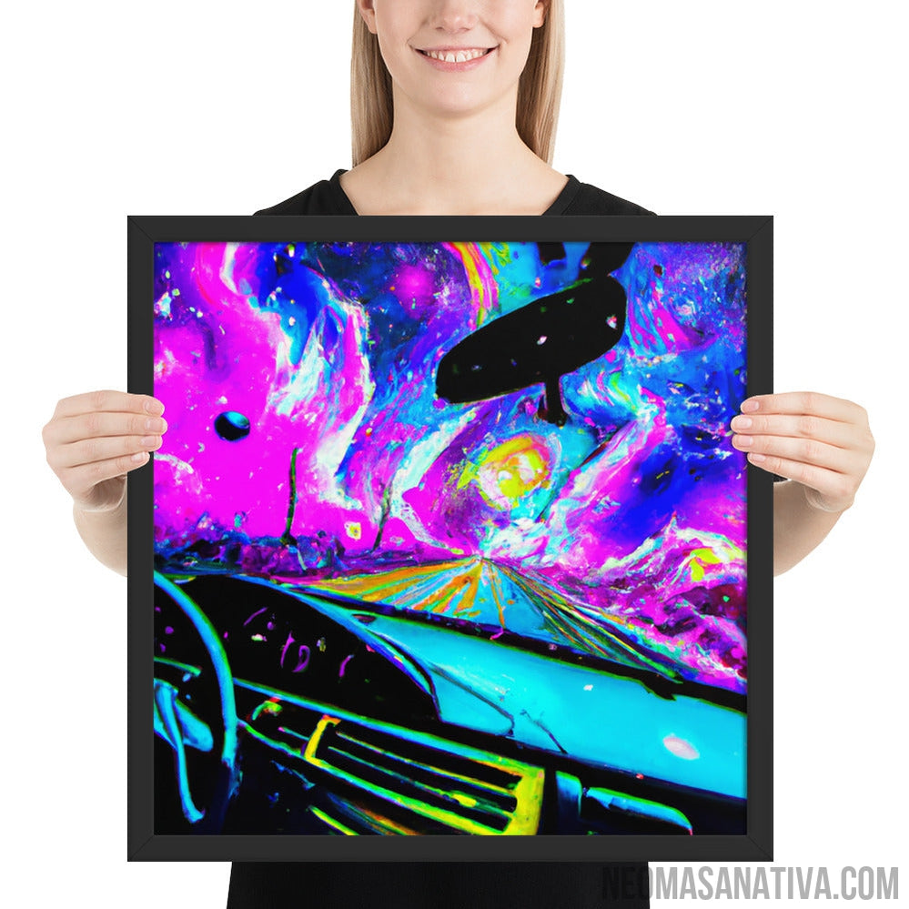 Cruising Down Rainbow Road Framed Photo Paper Poster