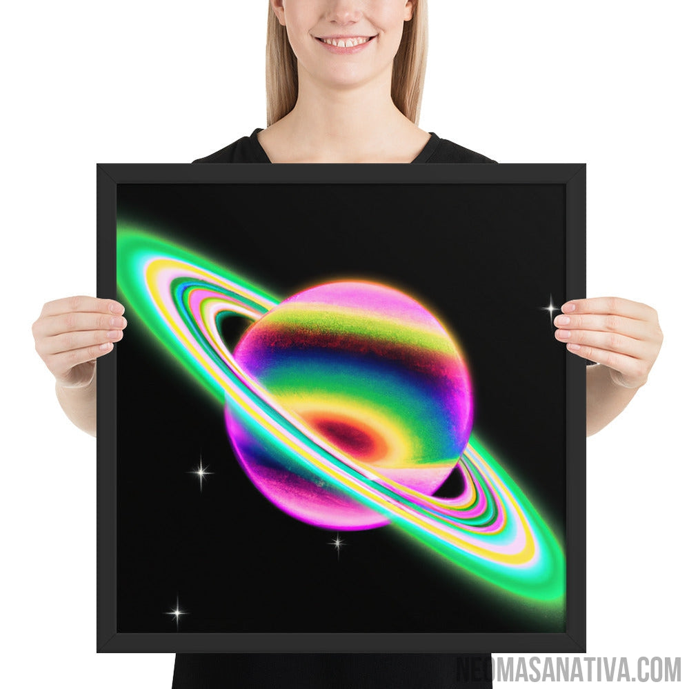 Neapolitan Chromatic Planet Framed Photo Paper Poster