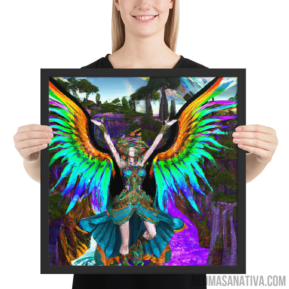 Rainbow Wings Of Wonder Framed Photo Paper Poster