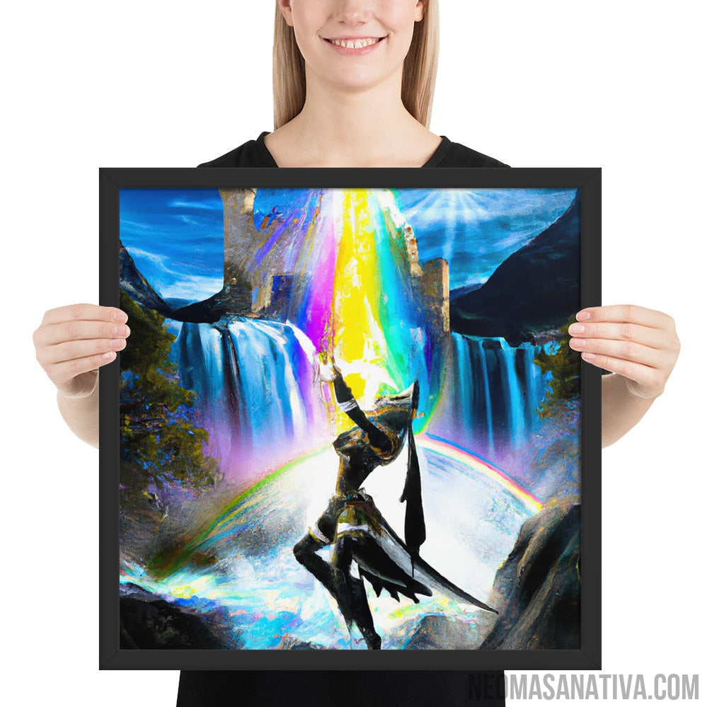 Goddess of the Rainbow Castle Framed Photo Paper Poster