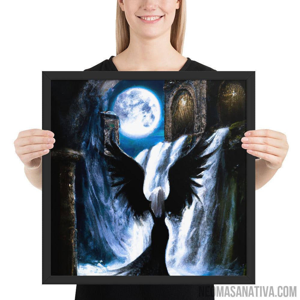 The Dark Angel Of Night Framed Photo Paper Poster