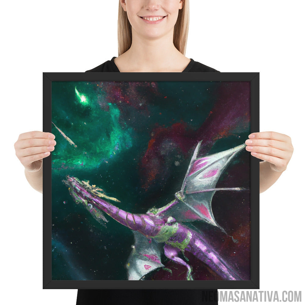 The Purple Dragon's Journey Framed Photo Paper Poster