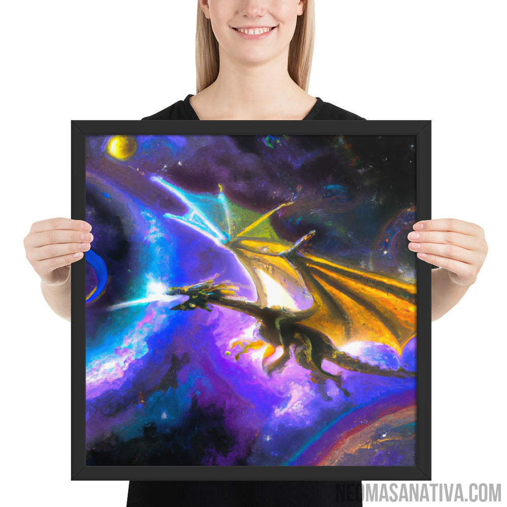 Celestial Fire-Breather Framed Photo Paper Poster