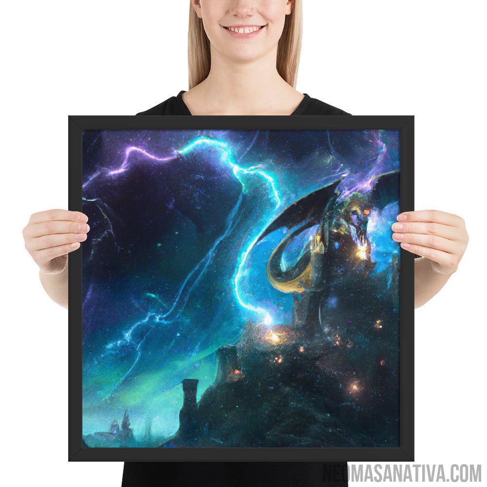 Space Storm Sentinel Framed Photo Paper Poster