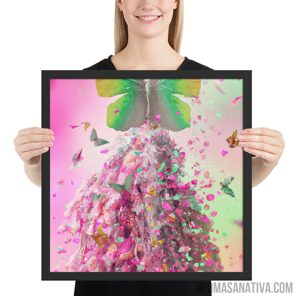 Beautiful Butterfly Transformation Framed Photo Paper Poster