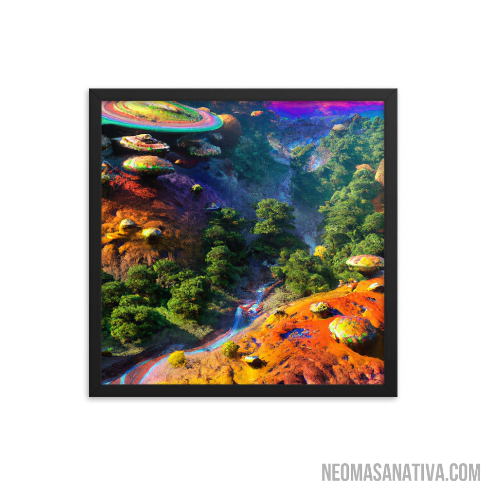 Visions Of The Alien Oasis Framed Photo Paper Poster