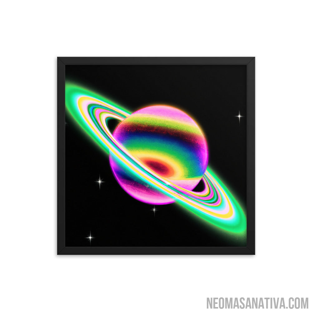 Neapolitan Chromatic Planet Framed Photo Paper Poster