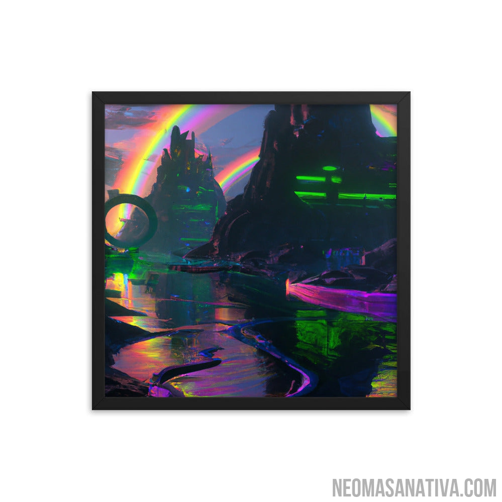 Evening Of The Rainbow Framed Photo Paper Poster