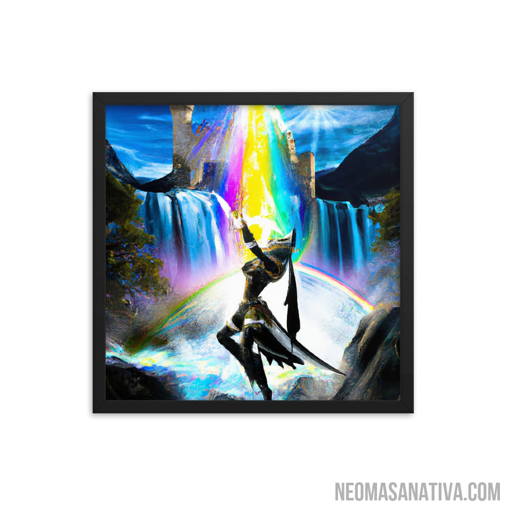 Goddess of the Rainbow Castle Framed Photo Paper Poster