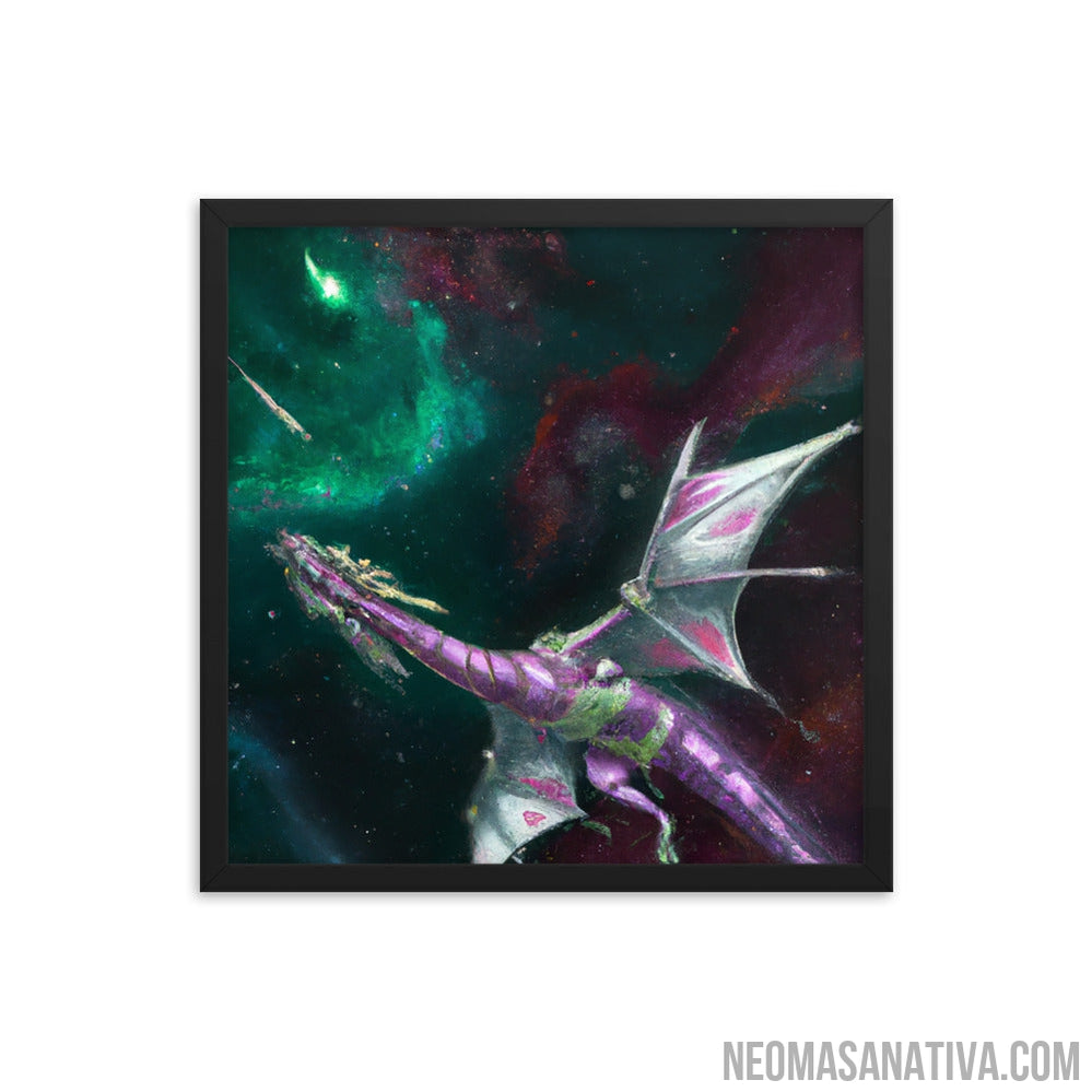 The Purple Dragon's Journey Framed Photo Paper Poster