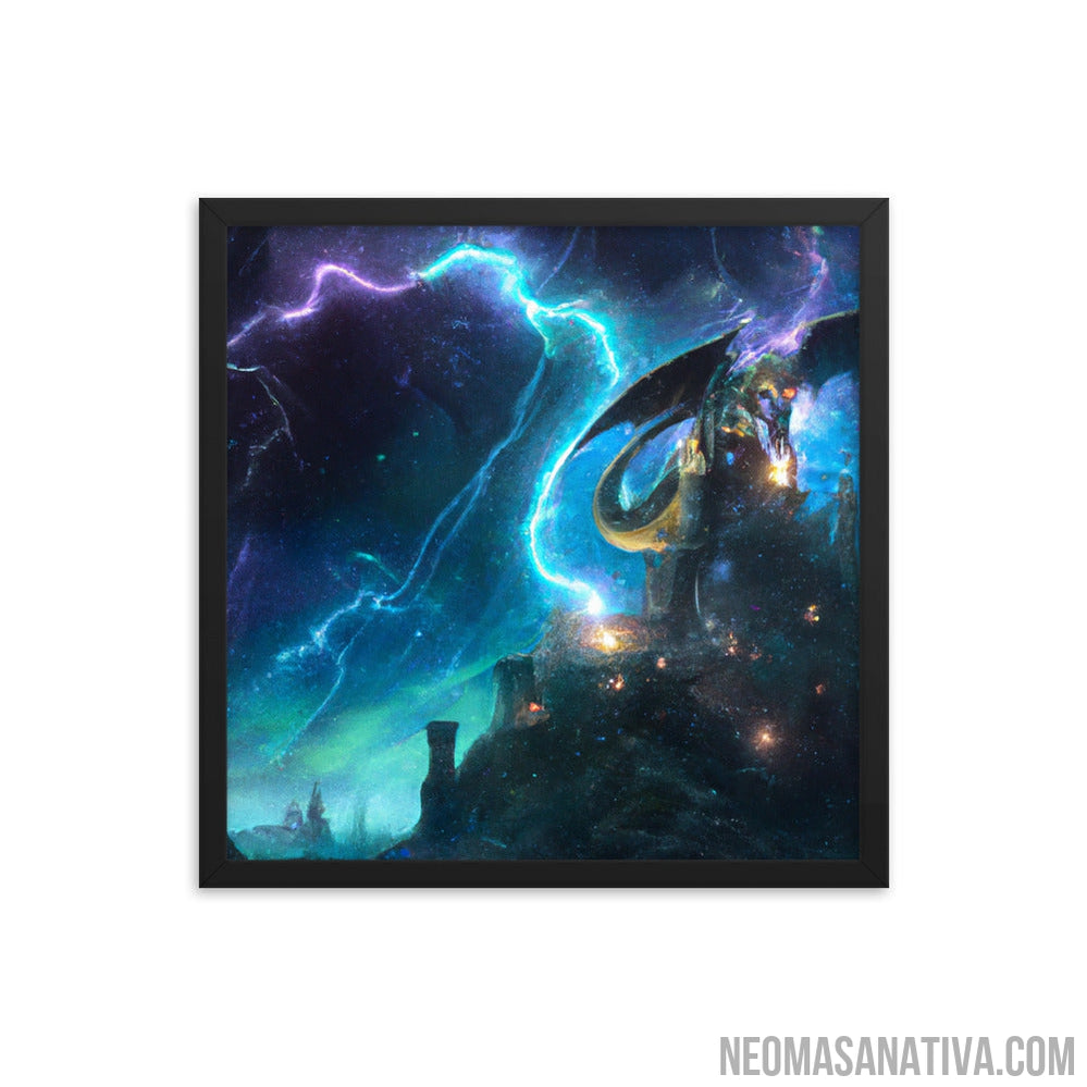 Space Storm Sentinel Framed Photo Paper Poster