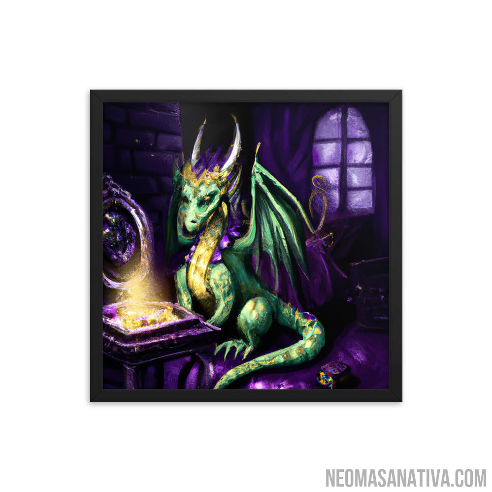 Apprentice Green Dragon's First Hoard Framed Photo Paper Poster