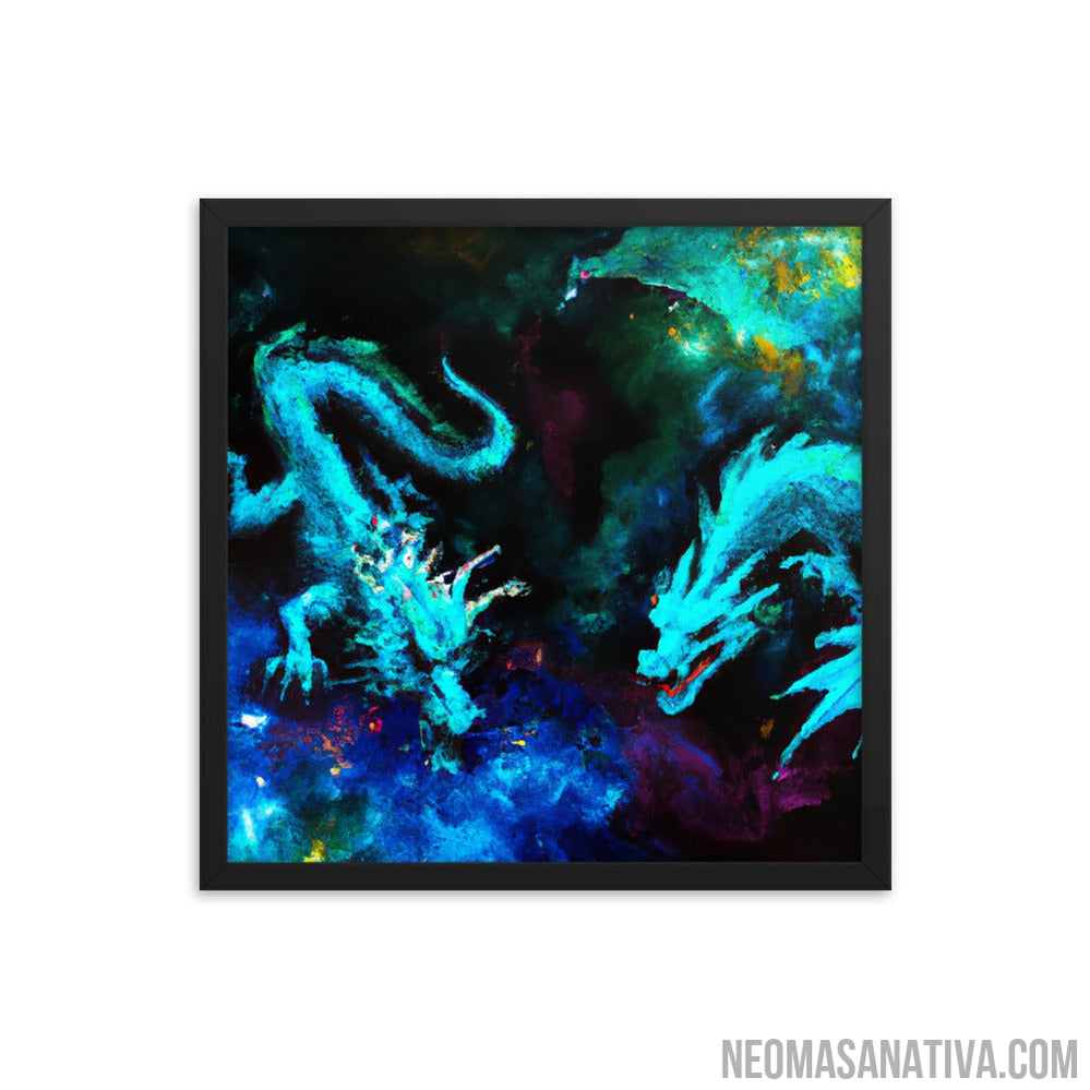 Celestial Dragons in the Fog Framed Photo Paper Poster