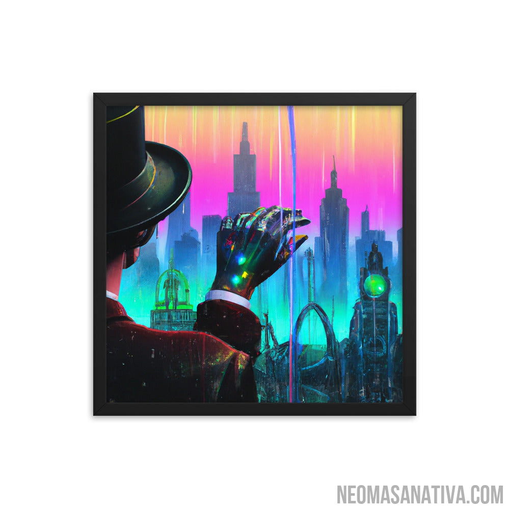 New Age Cyber Dream Hand Framed Photo Paper Poster