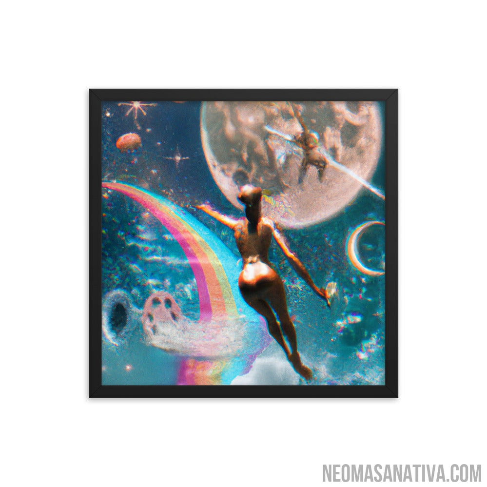 Celestial Rainbow Pool Framed Photo Paper Posterr