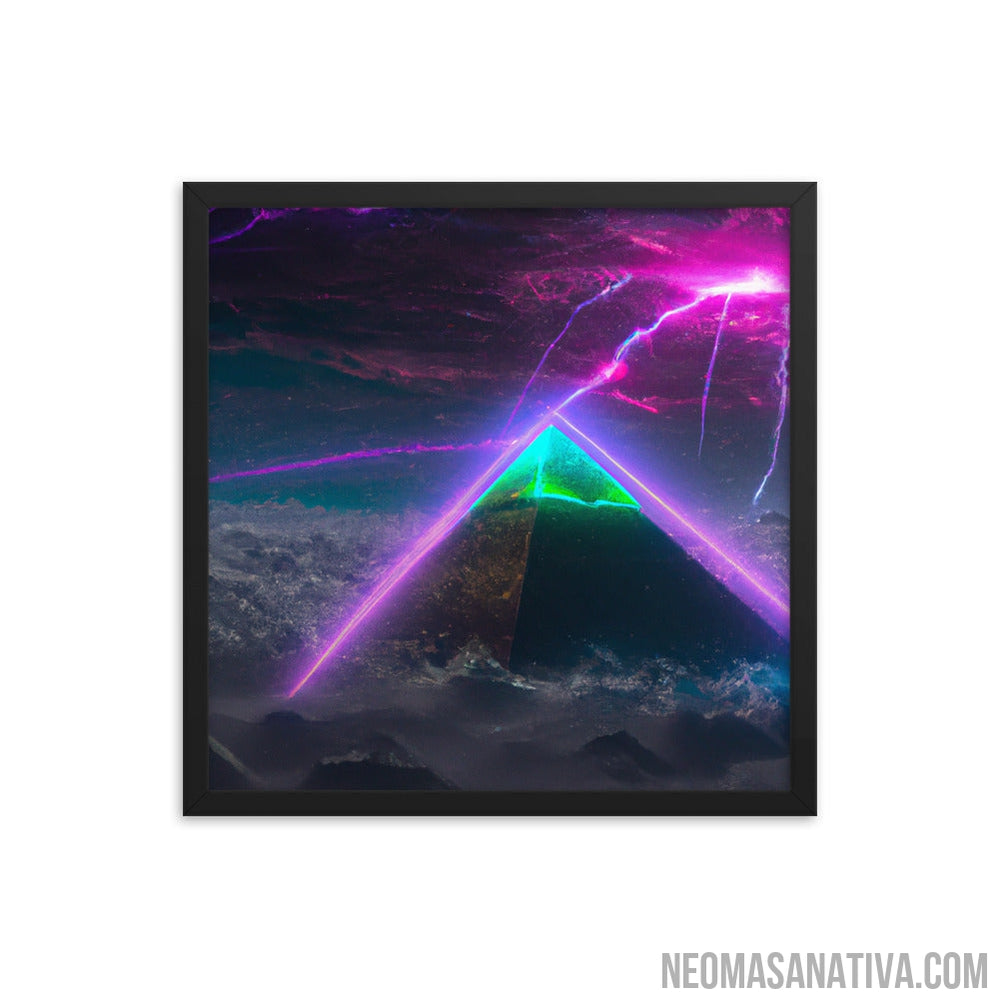 The Glowing Desert Pyramid Framed Photo Paper Poster