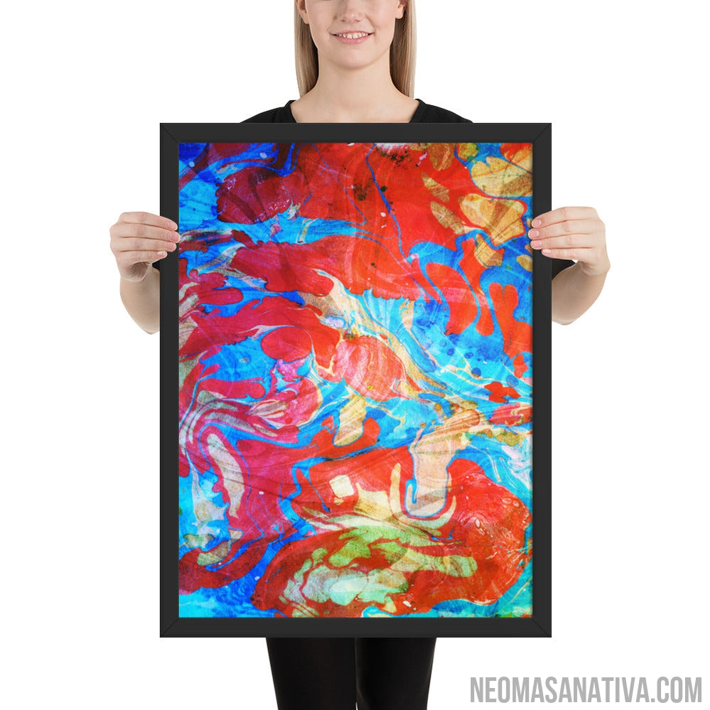 Swimming in the Whirl Framed Photo Paper Poster