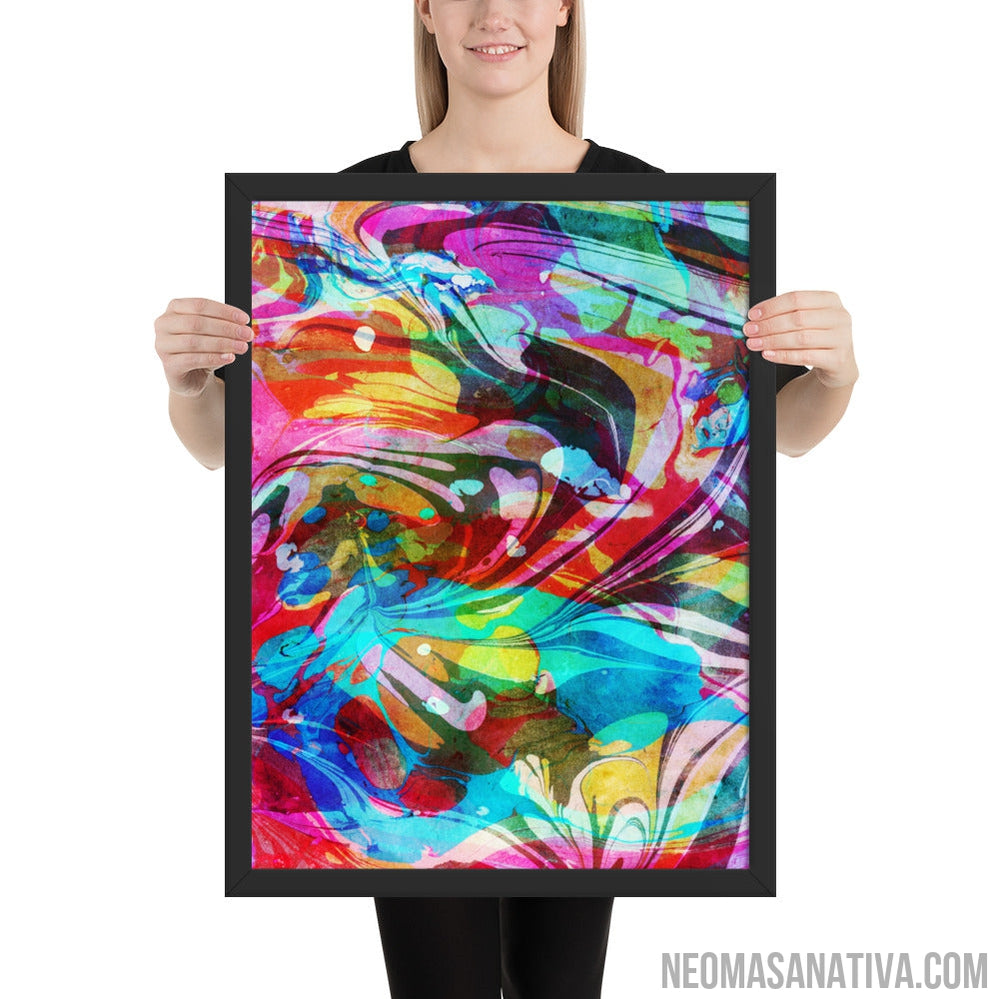 Waves of Vibes Framed Photo Paper Poster