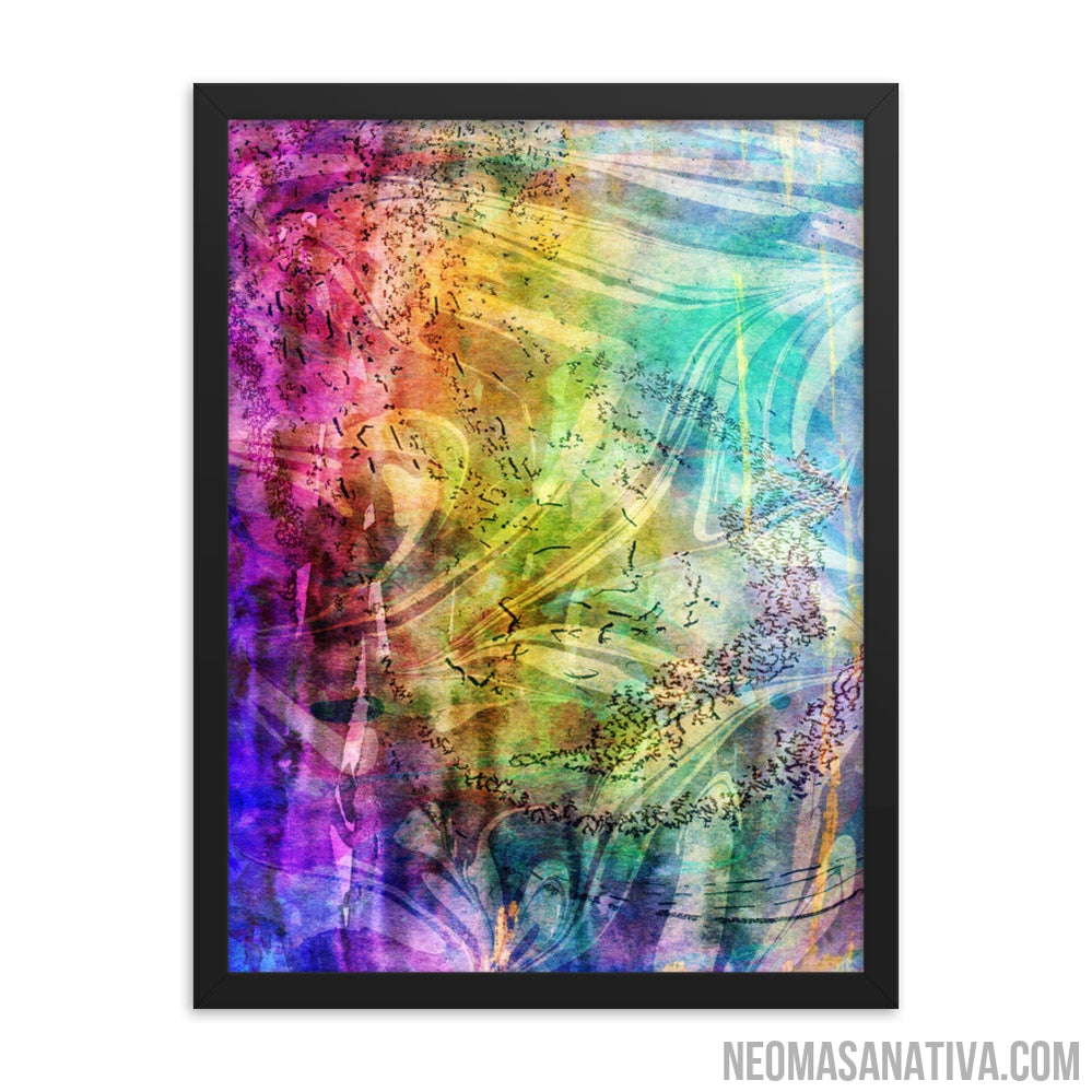 Birds of the Watercolor Sea Framed Photo Paper Poster