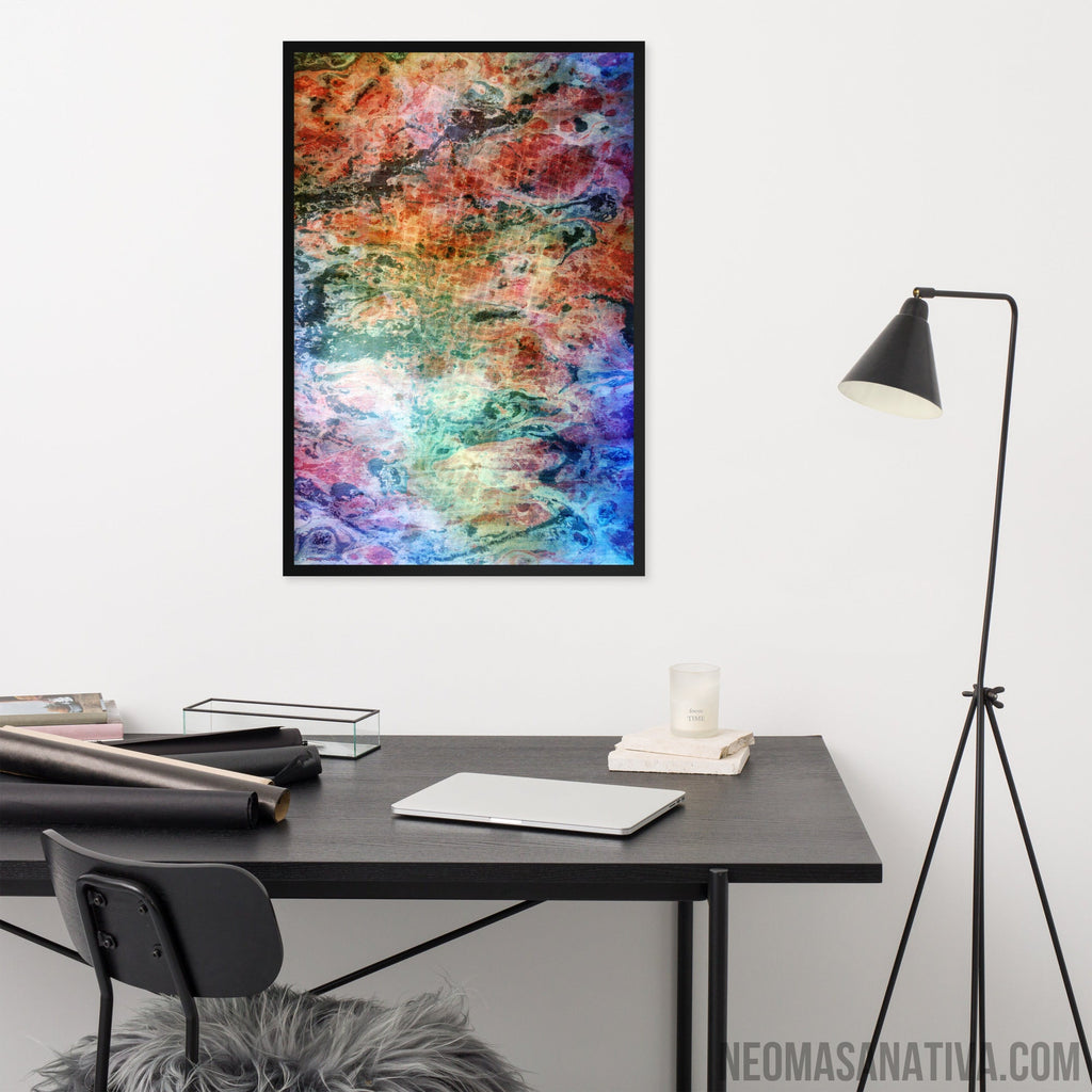 Boundless Grid Horizons Framed Photo Paper Poster