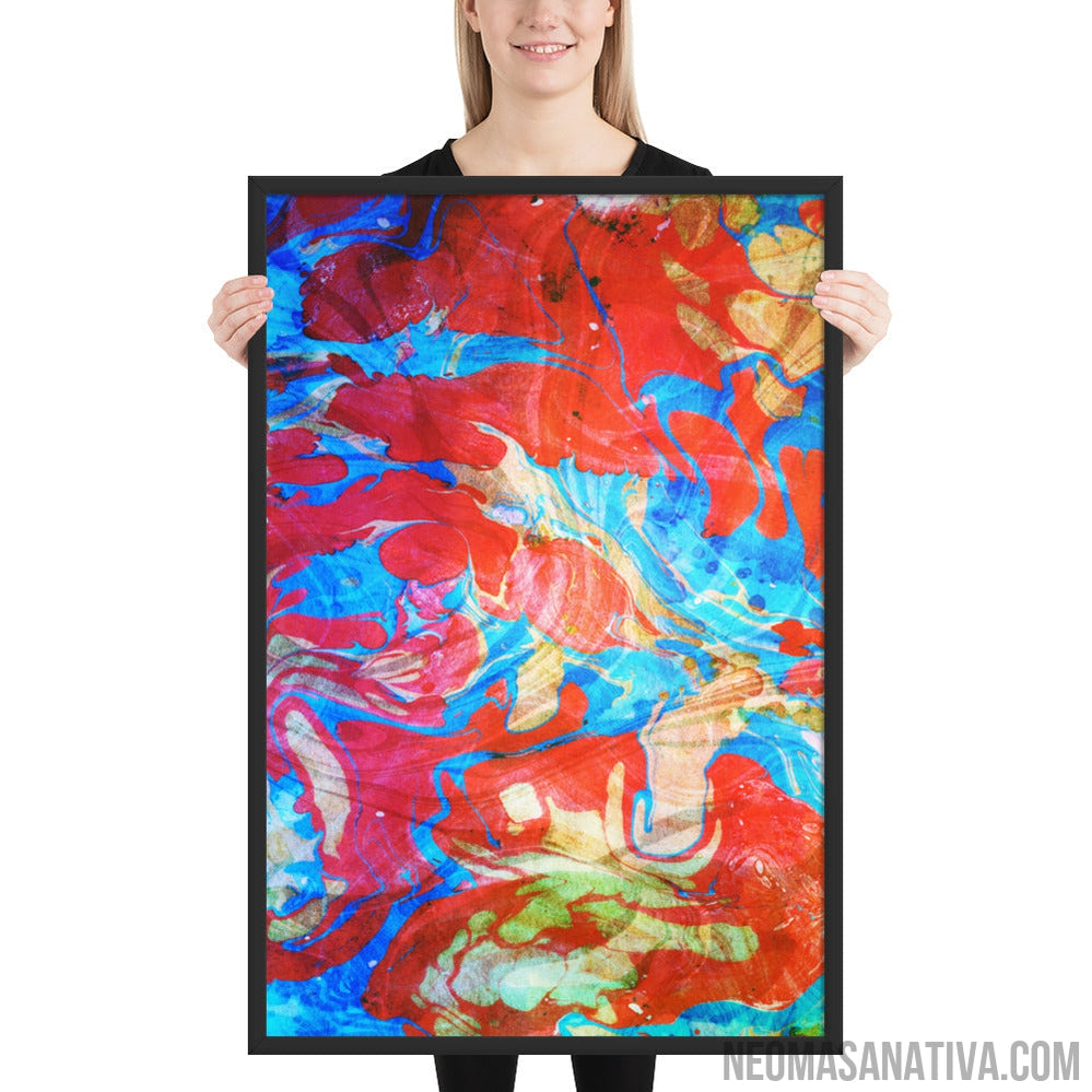 Swimming in the Whirl Framed Photo Paper Poster