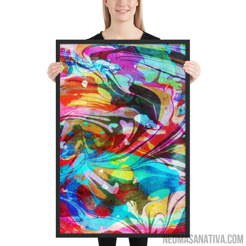 Waves of Vibes Framed Photo Paper Poster