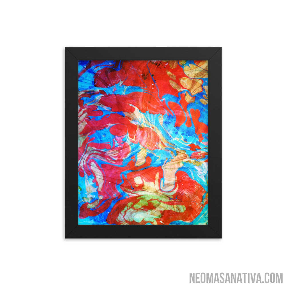 Swimming in the Whirl Framed Photo Paper Poster